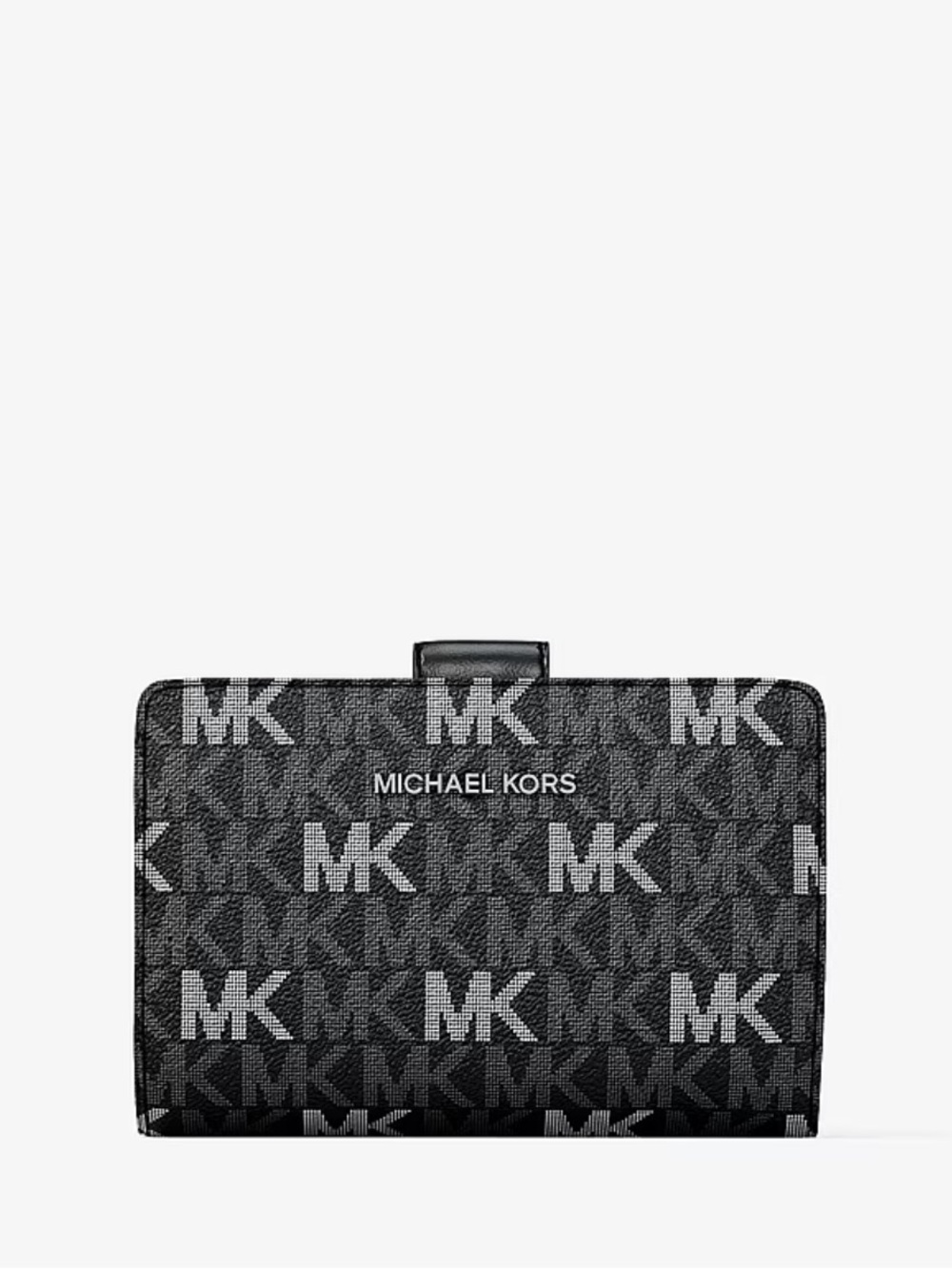 Michael Kors Jet Set Travel Medium Signature Logo Billfold Wallet Black